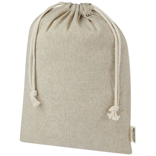 Pochon coton recyclé personnalisable 30x42cm 150g - Pheebs Bruyère naturel